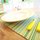 Breakfast nook/bar is made of butcher block wood, beautiful antique stained glass windows