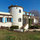 Back of the Villa and steps up to the terrace and lounge