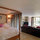 The open-plan apartment with its bedroom and lounge