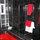 Red Jacuzzi bathtub is great for bubble baths!