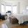Large bedroom with lots of light