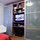 Ample closet space in bedroom with access to large TV connected to computer and speaker system (can be closed up with slide door).