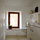Attic bathroom with walk in shower