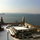 winter view of room deck from sunroom
