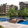 Grand pool with island bridge and lappool to keep fit...