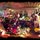 Panorama of our living room decked out for Christmas