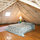 A serene attic space to call your own, bright with sunlight during the day....