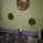 Kitchen sink with copper pictures.