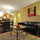 Living room with dining and kitchen in background