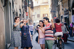 Florence’s winding streets gave them plenty of opportunities to engage with friendly locals.