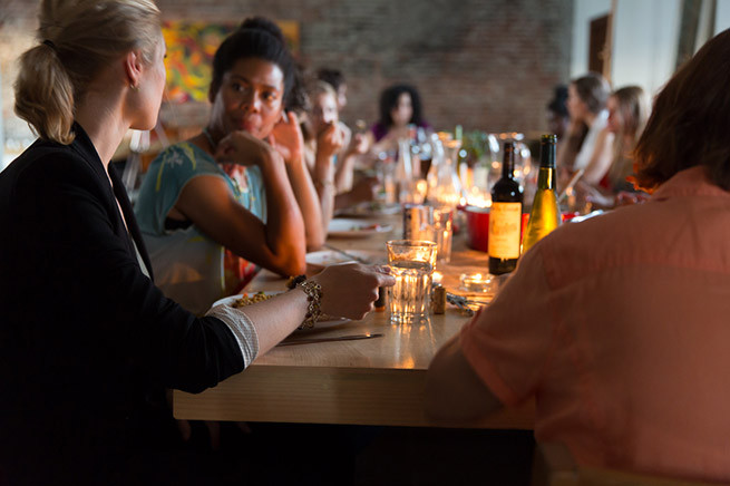 The epitome of a New York brunch, with guests from around the globe.