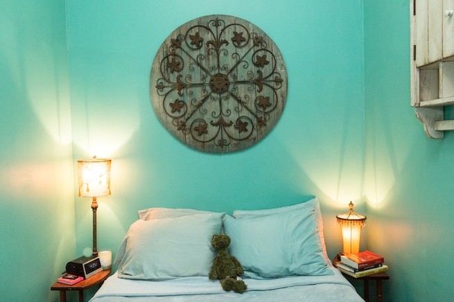 Their apartment’s bedroom.