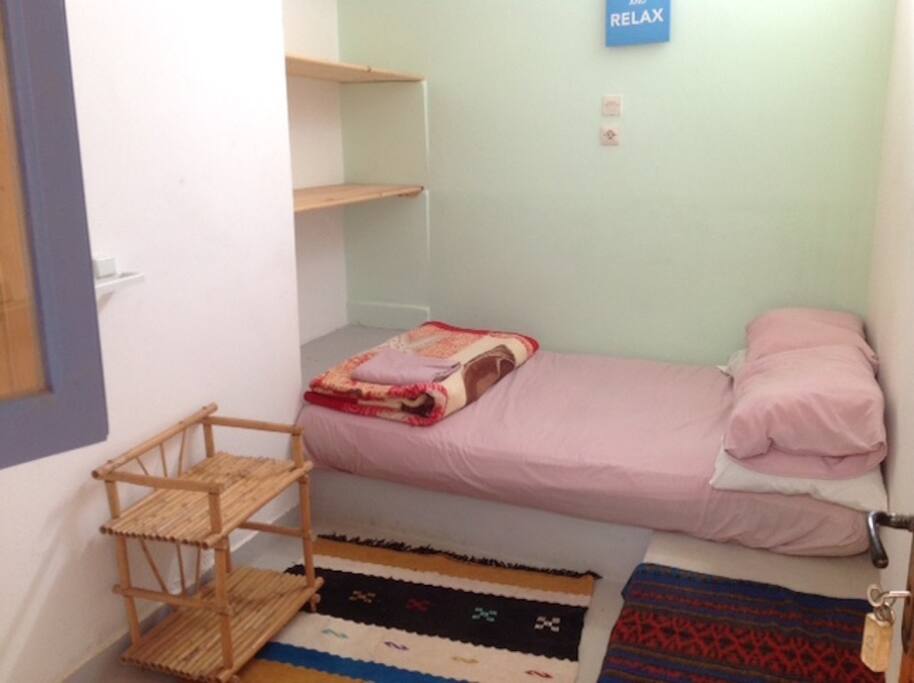 room with interior window