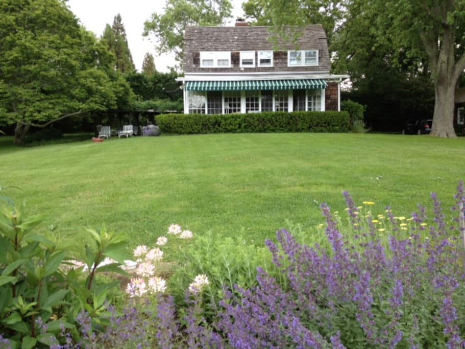 Beautifully landscaped. Quiet, relaxing oasis with beautiful flowers, plants and trees.
