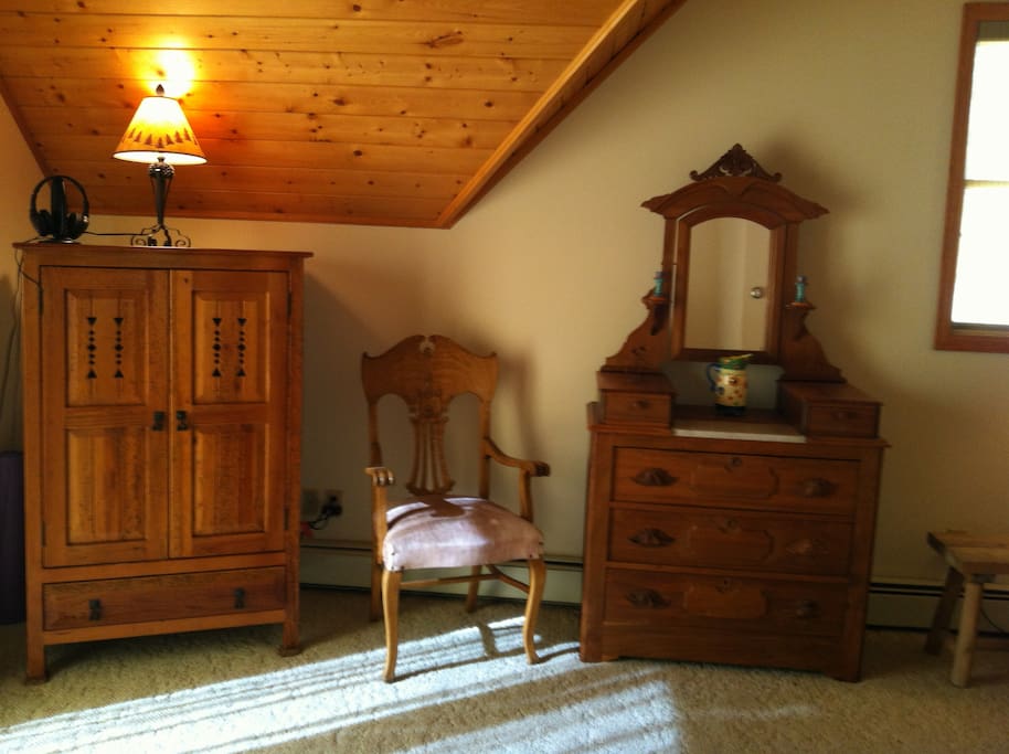 Twin Spruce Room. TV in cabinet on left.