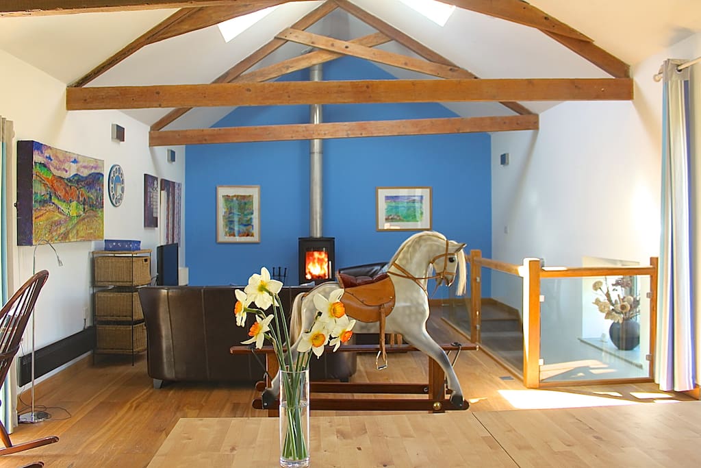 Fabulous open plan living area is filled with light whatever the weather