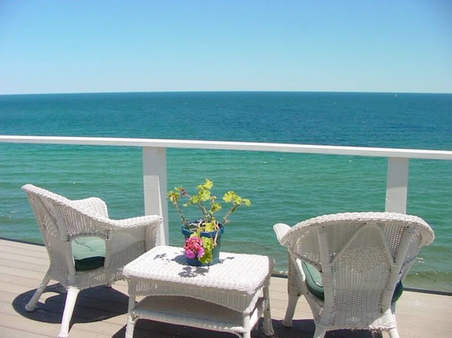 View straight out on Cape Cod Bay