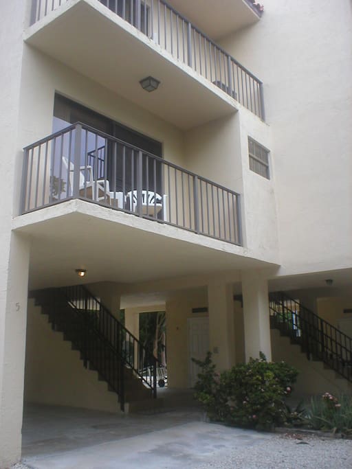 Outside view of townhouse.