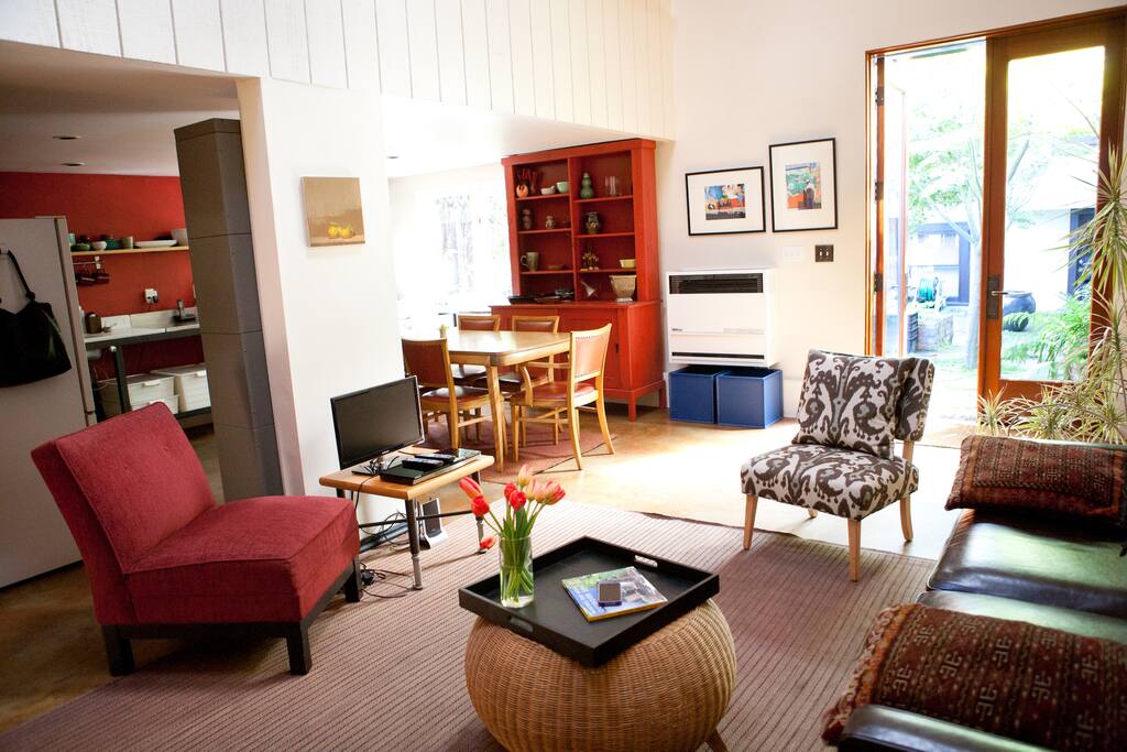 view of living room and kitchen