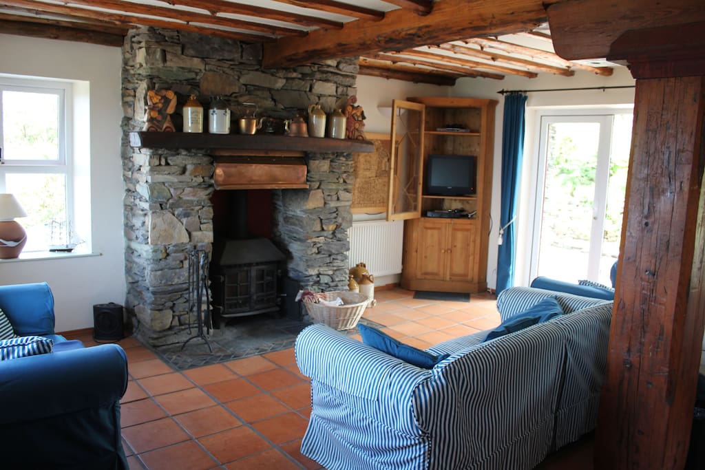 Even in chilly evenings it is cosy in front of the log fire...