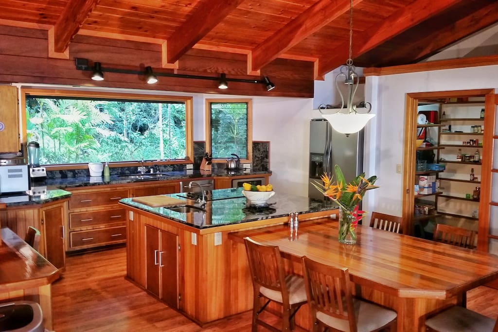 Cooks kitchen with new stainless appliances, gas range and plenty of work space