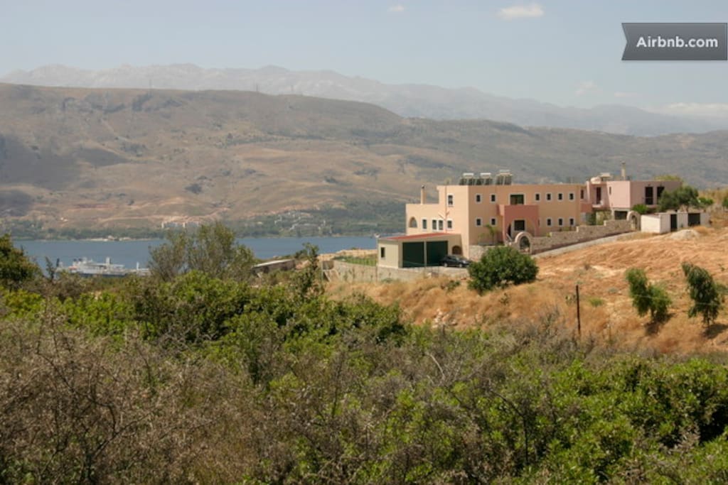 A view south from the village road, towards Souda Bay