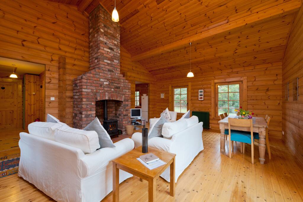 Living and dining room.