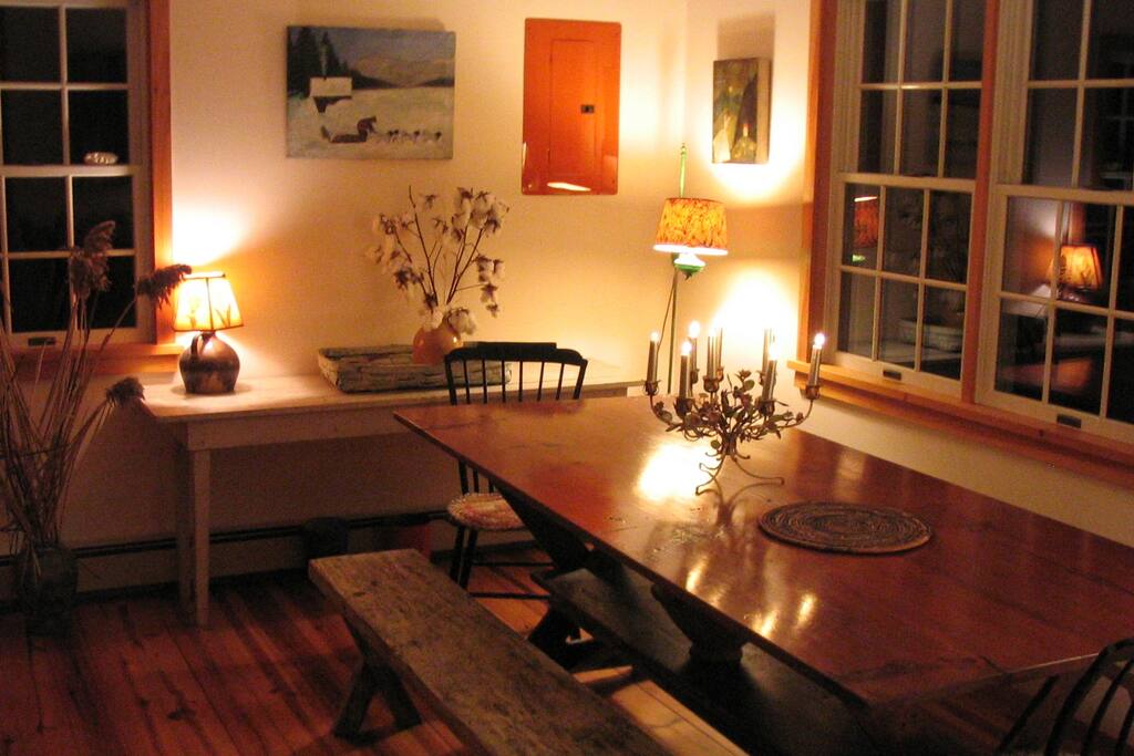 The dining room.