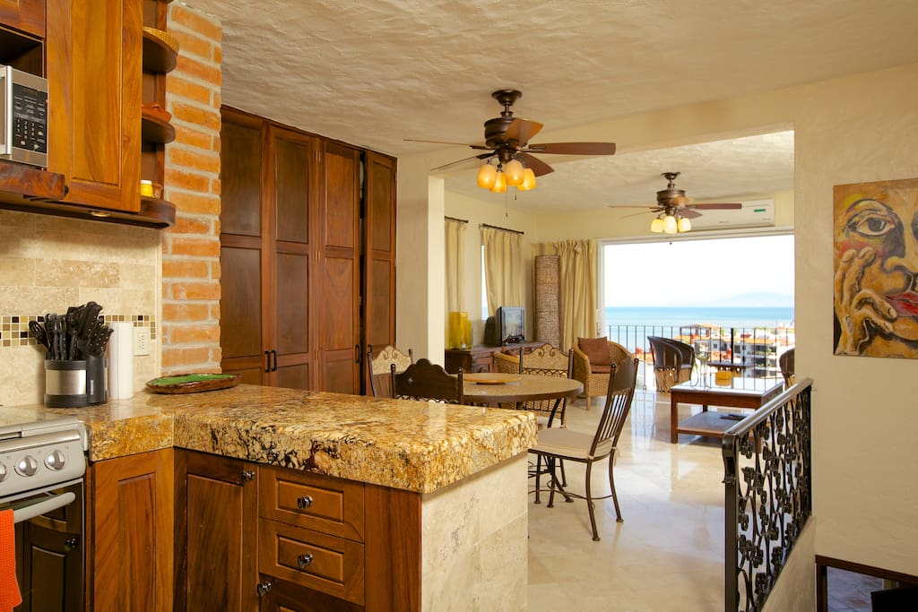 Enjoy ocean views even while cooking.