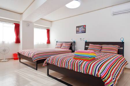 BIG! Near Subway & JR, Easy to Namba Umeda USJ #C5 - Apartment