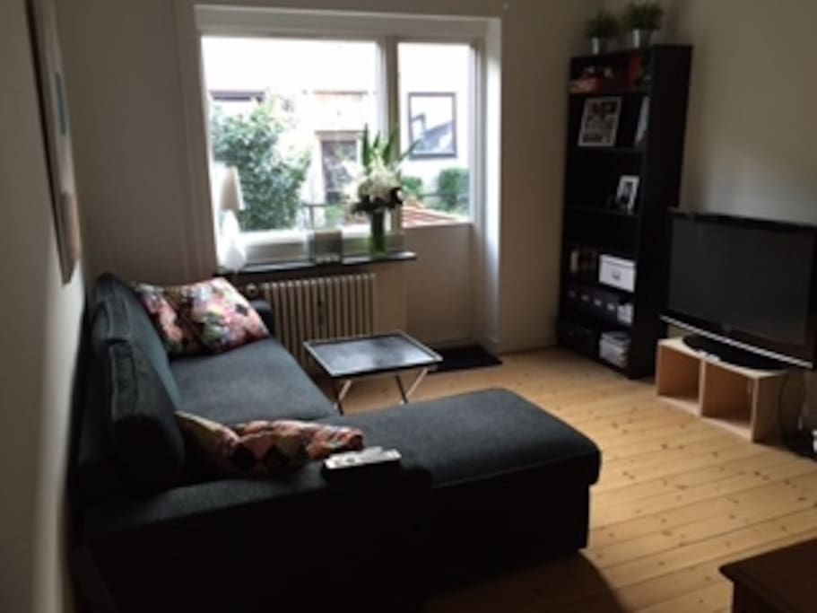 Hyggelig, terrasse, grønt område appartementen te huur in gentofte